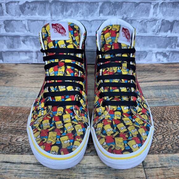 Vans Sk8 Hi The Simpsons Bart Black White Red Mens Size 9.5 Rare - Picture 6 of 12